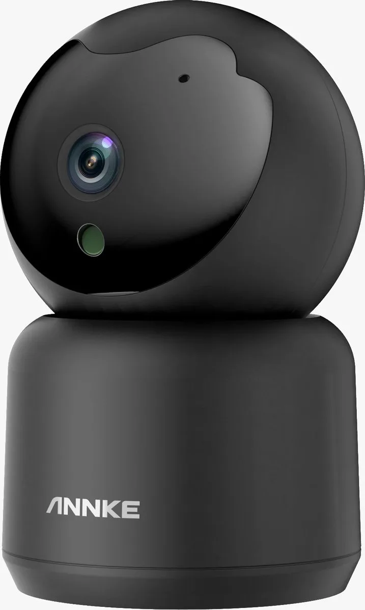 Beveiligingscamera's - Camera binnenhuis - Beveiligingscamera binnen - Beveiligings camera met nachtzicht - Ingebouwde microfoon en luidspreker - Volgfunctie by ANNKE in Black – product photo