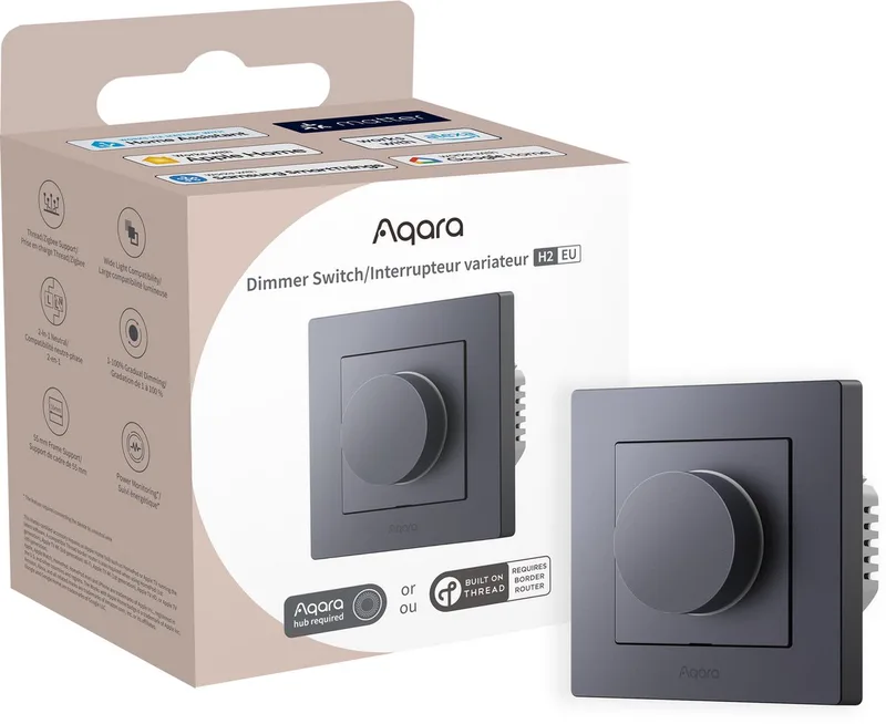 Dimmer Switch H2 EU de Aqara en Gris – photo produit