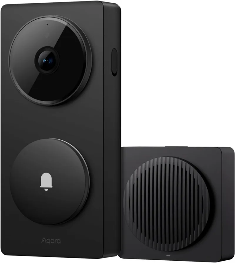 Doorbell Camera Hub G410 Select - 2K Slimme Deurbel - Dual-Band Wi-Fi - Matter & Zigbee Hub - Gezichtsherkenning van Aqara in Zwart – productfoto