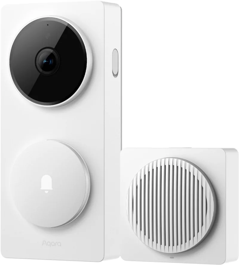 Doorbell Camera Hub G410 Select - 2K Slimme Deurbel - Dual-Band Wi-Fi - Matter & Zigbee Hub - Gezichtsherkenning van Aqara in Wit – productfoto