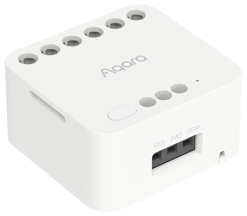 Dual Relay Module T2 slimme inbouwschakelaar 2 kanalen Zigbee Matter van Aqara in Wit – productfoto 2 van 2