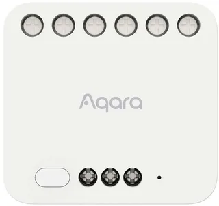 Dual Relay Module T2 slimme inbouwschakelaar 2 kanalen Zigbee Matter van Aqara in Wit – productfoto 1 van 2