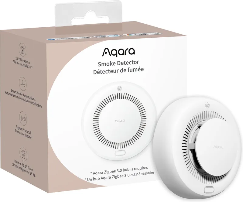Rookmelder - Slimme Rookmelder - Zigbee en Matter - tot 10 jaar batterijduur by Aqara in White – product photo