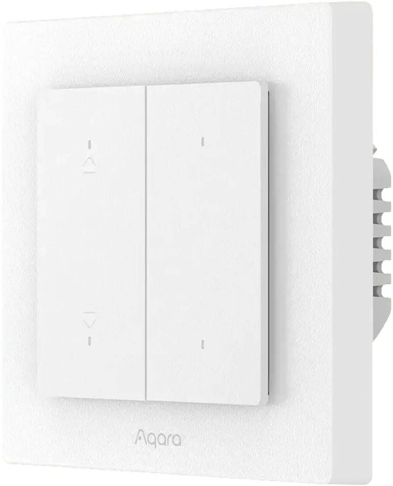 Shutter Switch H2 Kit - slimme rolluikschakelaar met Zigbee & Thread - en donkergrijs van Aqara in Wit – productfoto