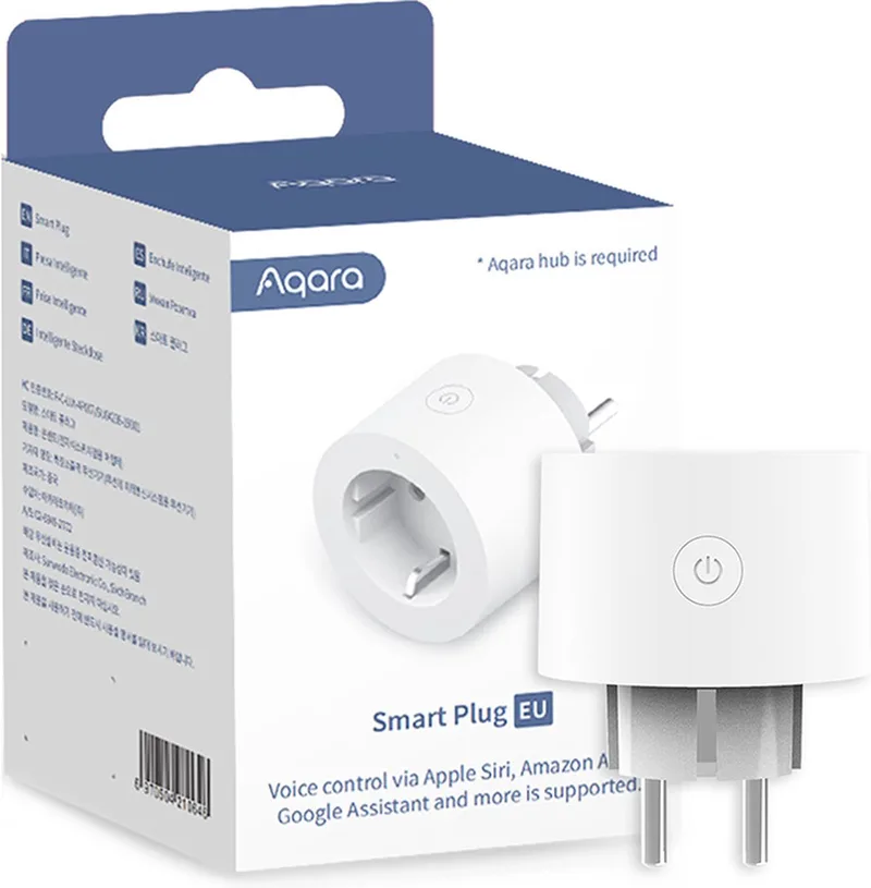 slimme stekker Zigbee - energiemonitoring en Apple Home van Aqara in Zwart, Transparant – productfoto