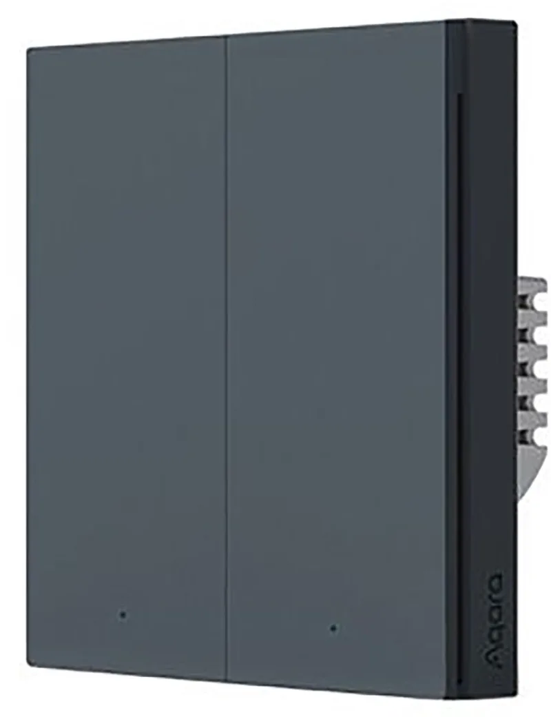 Smart Wall Switch H1 (met NUL, double rocker) - Grey van Aqara in Grijs – productfoto 1 van 3