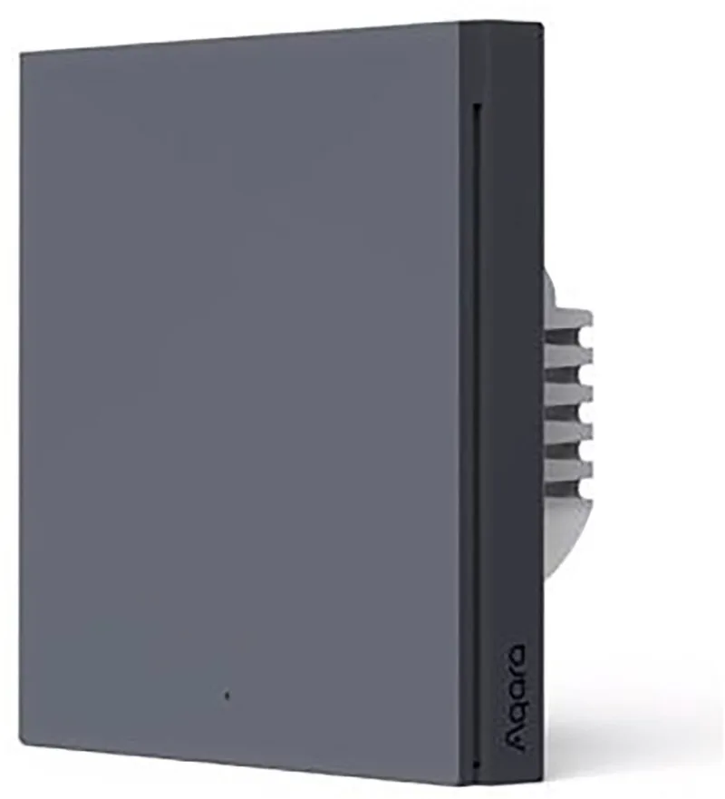 Smart Wall Switch H1 (Met NUL, Single Rocker) - Grey by Aqara in Grey – product photo