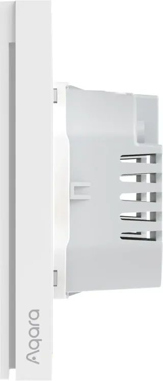 Smart Wall Switch H1 (no neutral, single rocker) - Zigbee 3.0 - enkele schakelaar - zonder Nul draad van Aqara in Wit – productfoto 3 van 3