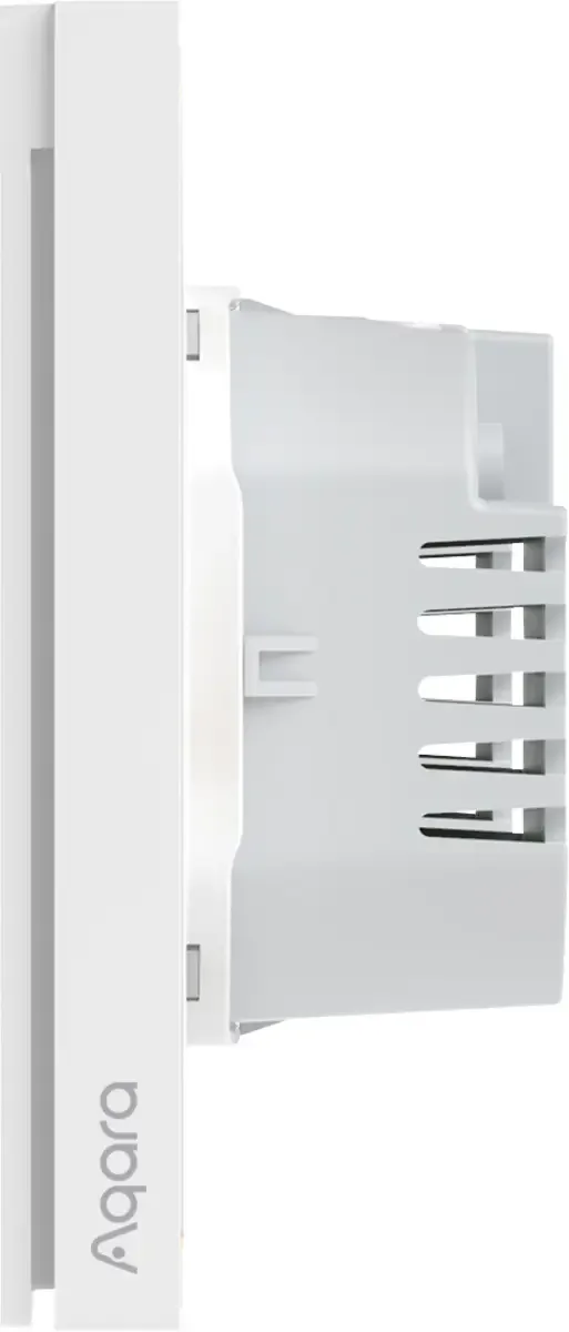 Smart Wall Switch H1 (no neutral, single rocker) - Zigbee 3.0 - enkele schakelaar - zonder Nul draad van Aqara in Wit – productfoto 3 van 3