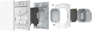 Smart Wall Switch H1 Wandschakelaar - Zonder nul draad, dubbele drukker - Zigbee - EU versie van Aqara in Wit – productfoto 2 van 3