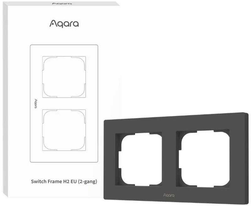 Switch Frame H2 EU 2-gang (Grey) de Aqara en Gris – photo produit