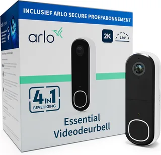Arlo 2K draadloze video deurbel met camera, 1 deurbel, wit von Arlo in Weiß – Produktfoto 1 von 3
