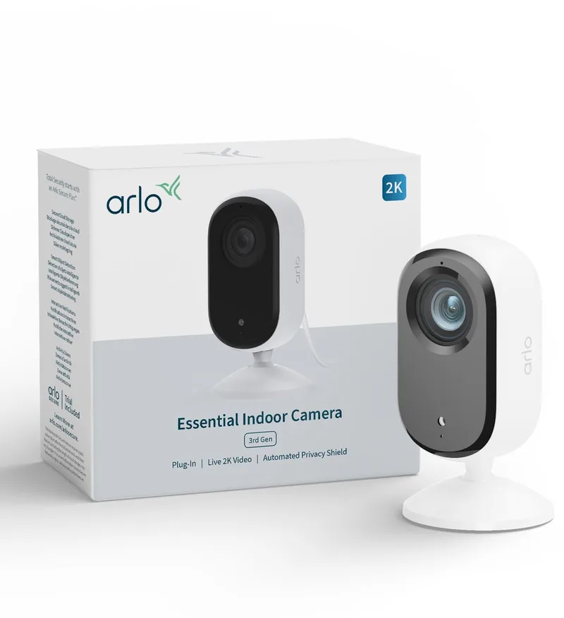 Essential3 2K beveiligingscamera voor binnen - 1 IP-Camera by Arlo in White – product photo