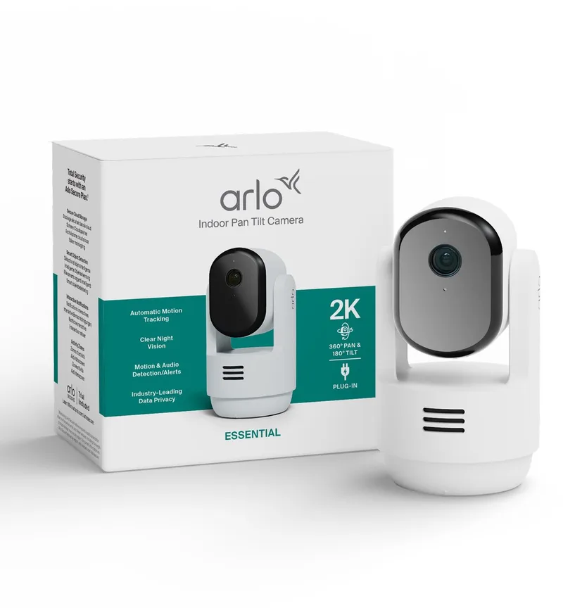 Essential3 2K PTZ beveiliginsgcamera voor binnen - 1 IP-Camera fra Arlo i Hvid – produktbillede