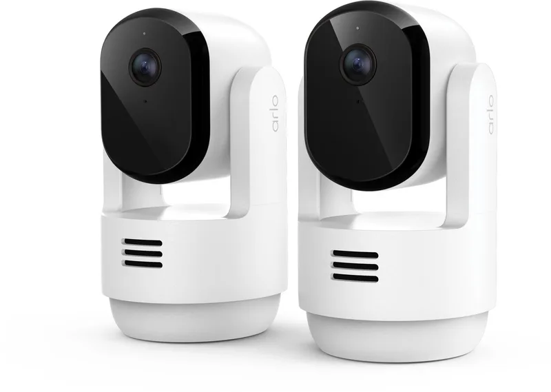 Essential3 HD PTZ beveiligingscamera voor binnen, 2-Cam von Arlo in Weiß – Produktfoto