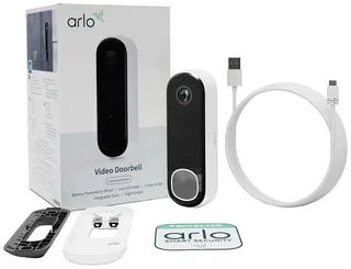 HD draadloze video deurbel met camera, 1 deurbel, wit by Arlo in White – product photo 2 of 2