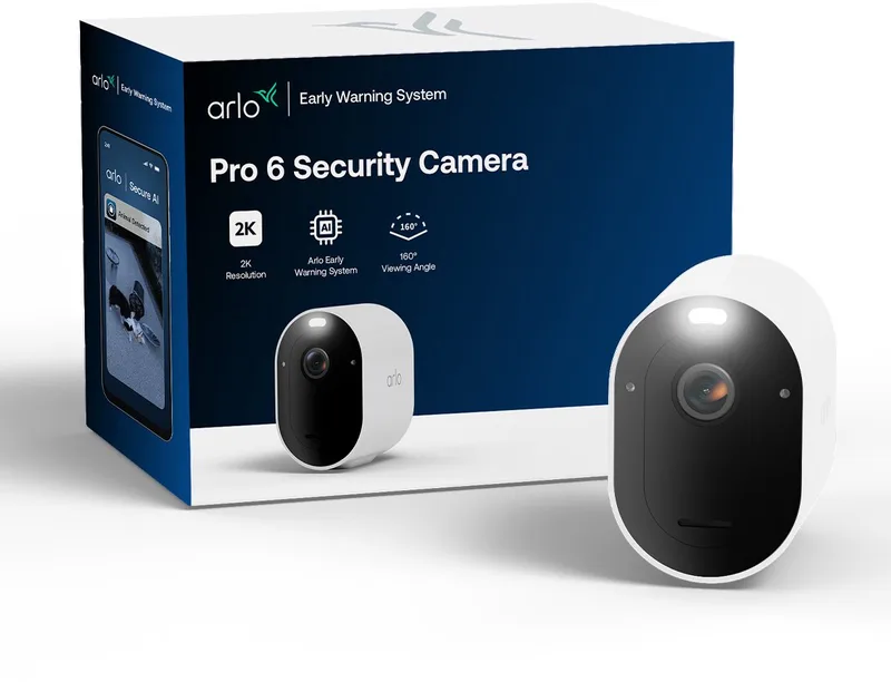 Pro 6 2K+ beveiligingscamera - 1 IP-Camera fra Arlo i Hvid – produktbillede
