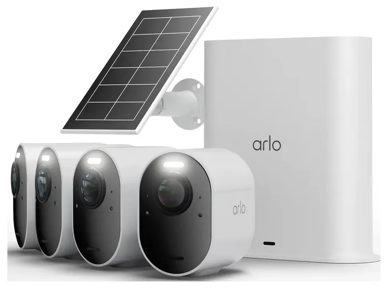 Ultra3 4K beveiligingscamera + Zonnepaneel - 4 Cam Kit (incl. Smart Hub) von Arlo in Weiß – Produktfoto 2 von 2