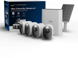 Ultra3 4K beveiligingscamera + Zonnepaneel - 4 Cam Kit (incl. Smart Hub) von Arlo in Weiß – Produktfoto 1 von 2