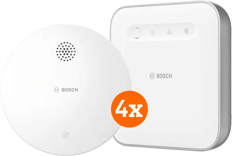 Draadloze Rookmelder 4-Pack + Bosch Smart Home Controller by Bosch Smart Home – product photo