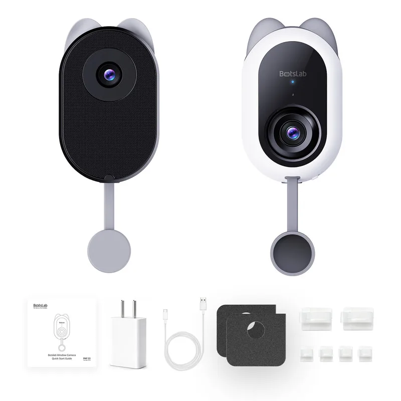 W101 4 MP Binnenvenstercamera, Bewakingscamera met Buitenzicht | AI Persoonsdetectie, Huisdier-/Bewegings-/Voertuigdetectie, 24/7 Opname, Eenvoudige App-bediening, 2,4/5 GHz WiFi by Botslab – product photo