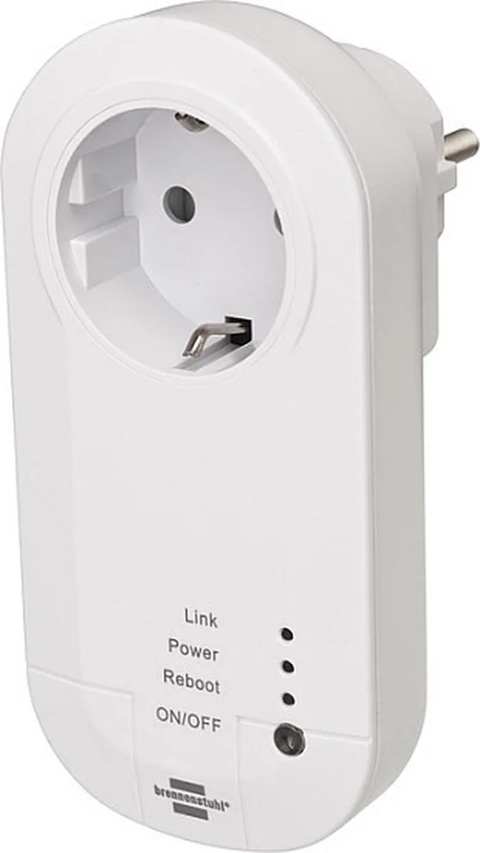 brennenstuhl®Connect Smart Plug met 433 MHz zender WA 3600 LRF01 433 (Slimme Stekker 2.4 GHz compatibel met Alexa, Google Assistant en zelflerende brennenstuhl® 433 MHz apparaten ) by Brennenstuhl in White – product photo