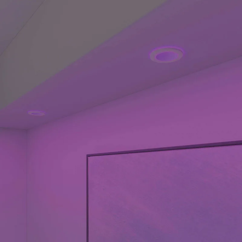 Halo Slimme Inbouwspot - Smart Downlight - RGB en Warm Wit Licht - Wit van Calex in Wit – productfoto 3 van 3