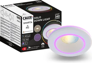 Halo Slimme Inbouwspot - Smart Downlight - RGB en Warm Wit Licht - Wit van Calex in Wit – productfoto 1 van 3