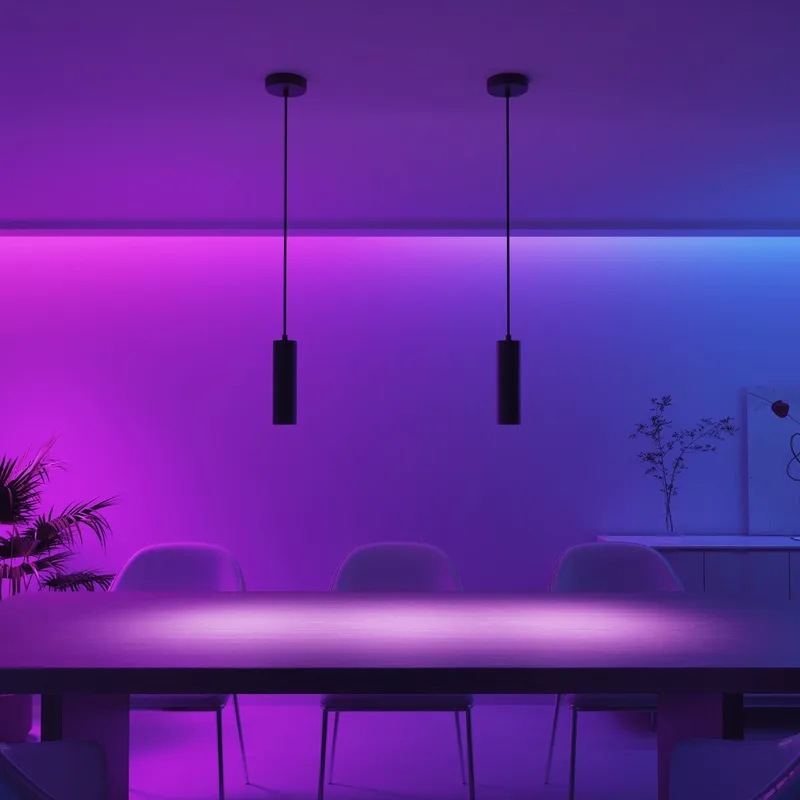 Slimme Hanglamp - Smart GU10 - 1-Lichts Tube - Industrieel - Mat - Aluminum de Calex en Noir – photo produit