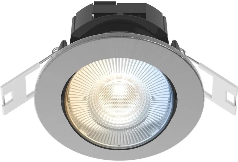 Slimme Inbouwspot - Smart LED Downlight Dimbaar - Kantelbaar - Warm Wit Licht - Grijs van Calex in Brushed Steel – productfoto 1 van 2