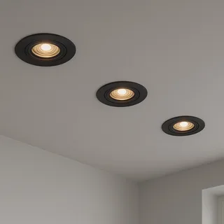 Slimme Inbouwspot - Smart LED Downlight Dimbaar - Kantelbaar - Warm Wit Licht van Calex in Zwart – productfoto 1 van 2