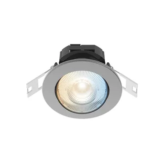 Slimme Inbouwspot - Smart LED Downlight Dimbaar - Kantelbaar - Warm Wit Licht - Grijs van Calex in Brushed Steel – productfoto 2 van 2