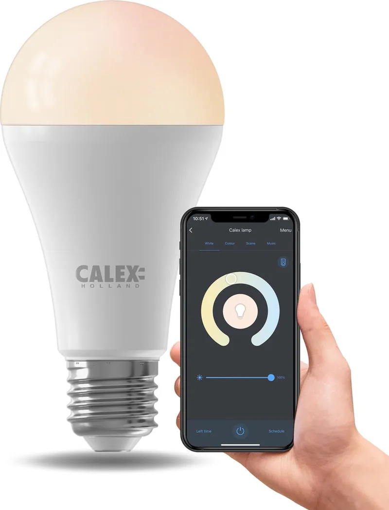 Slimme - Wifi LED Lamp - E27 Smart Lichtbron - Dimbaar - Wit licht / Warm Wit licht - 14W by Calex – product photo