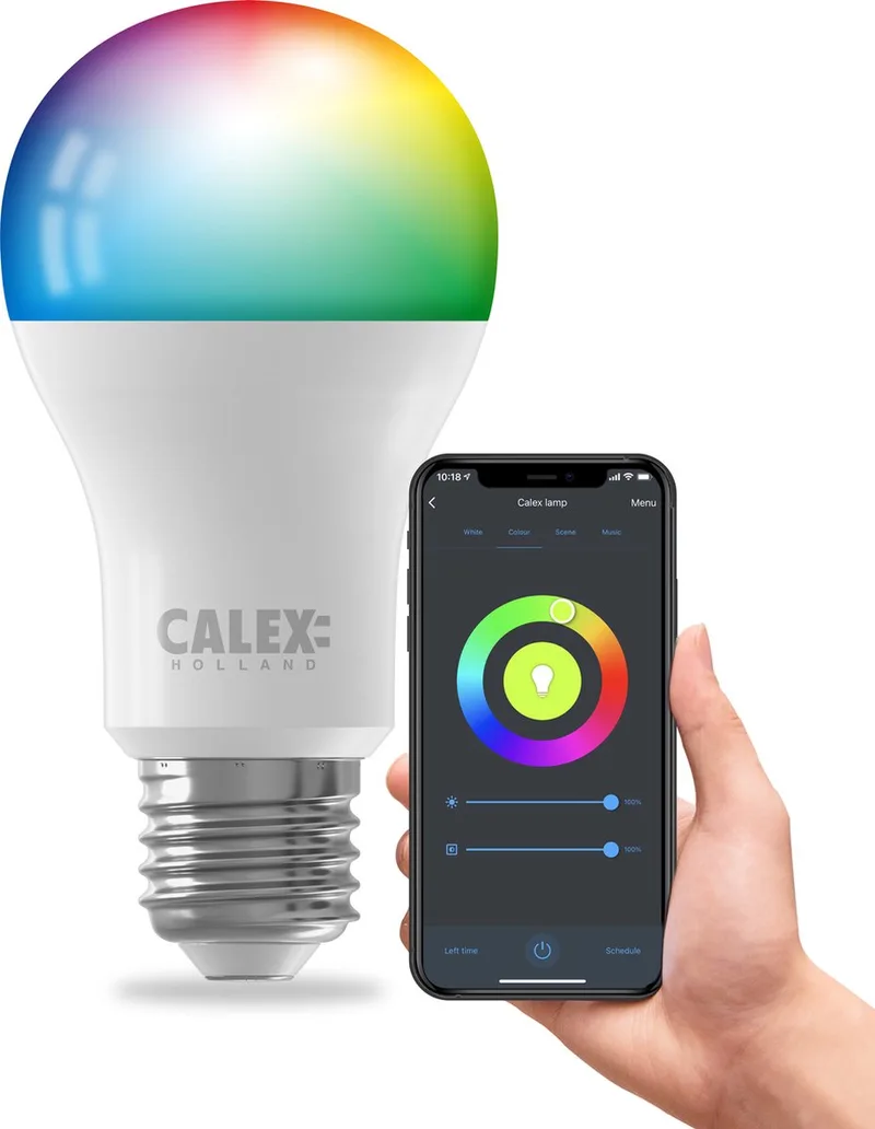 Smart LED Lamp - E27 - RGB en Warm Wit - Slimme Verlichting - 9.4W by Calex – product photo