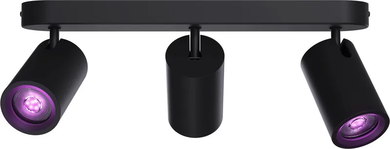 Smart Plafondlamp - 3-Lichts - Slimme Opbouwspot - Ovaal van Calex in Zwart – productfoto