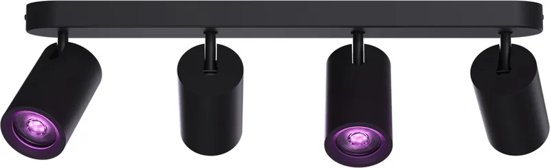 Smart Plafondlamp - 4-Lichts - Slimme Opbouwspot - Ovaal van Calex in Zwart – productfoto