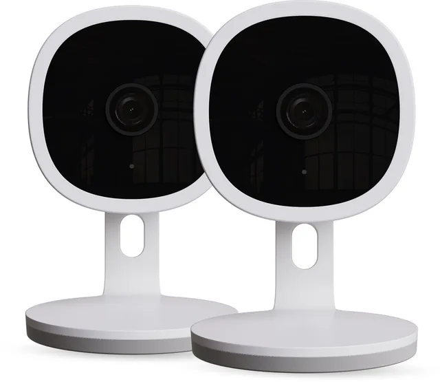 Smart Security Beveiligingscamera - 2K WiFi IP-camera met App-bediening - Nachtzicht & 2-weg Audio - voor Binnen - 2-pack