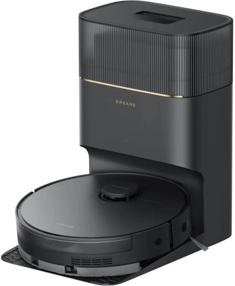 D20 Pro Plus - Robotstofzuiger met Dweil en Automatisch Leegstation - 13.000 Pa Zuigkracht - Anti-haarverstrikkingstechnologie från Dreame i Svart – produktbild