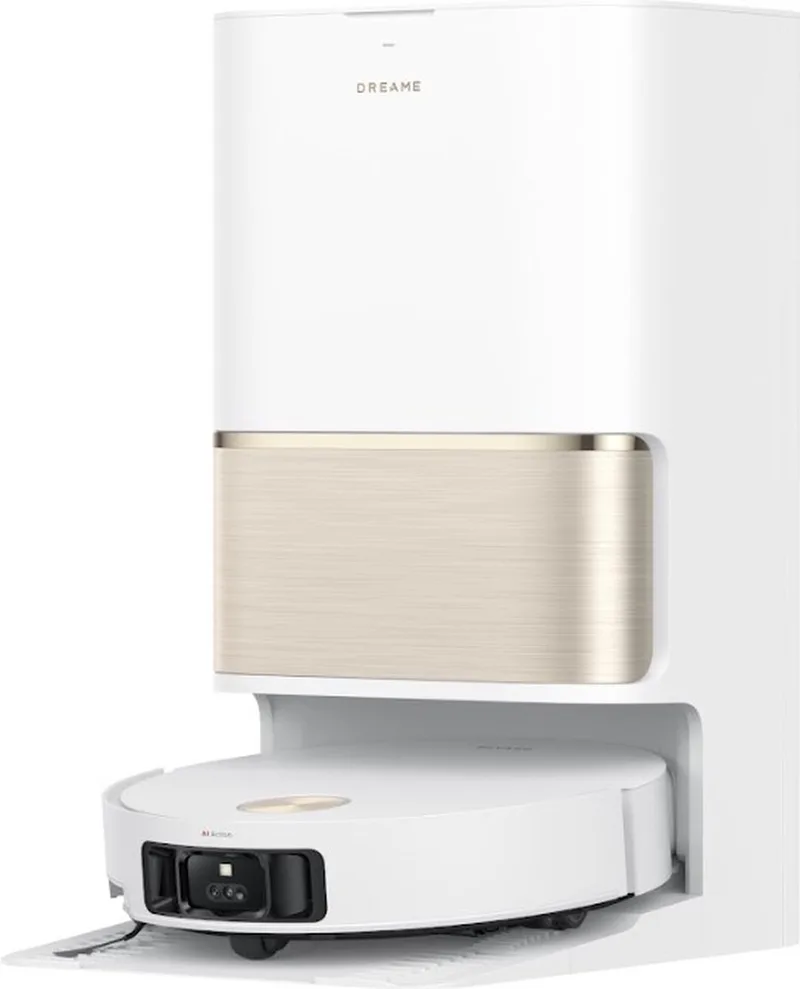 L50 Pro Ultra Robotstofzuiger met Dweilfunctie – 19.500Pa Zuigkracht – Automatisch Leegstation – Zelfreinigende & Zelfdrogende Dweilen – Anti Klit Dubbele Borstel – AI Navigatie met LED – Drempels tot 4 cm – Geschikt voor Huisdieren & Tapijt by Dreame in White – product photo