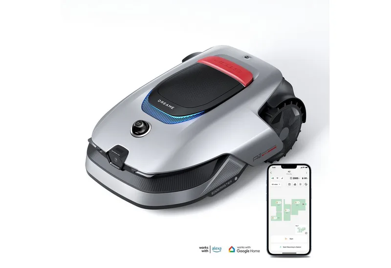 Rasenmähroboter A2 1200, bis 1200 m² Rasenfläche, Kantenschnittsystem, automatische Begrenzungseinrichtung, KI-Kamera by Dreame in Grey – product photo