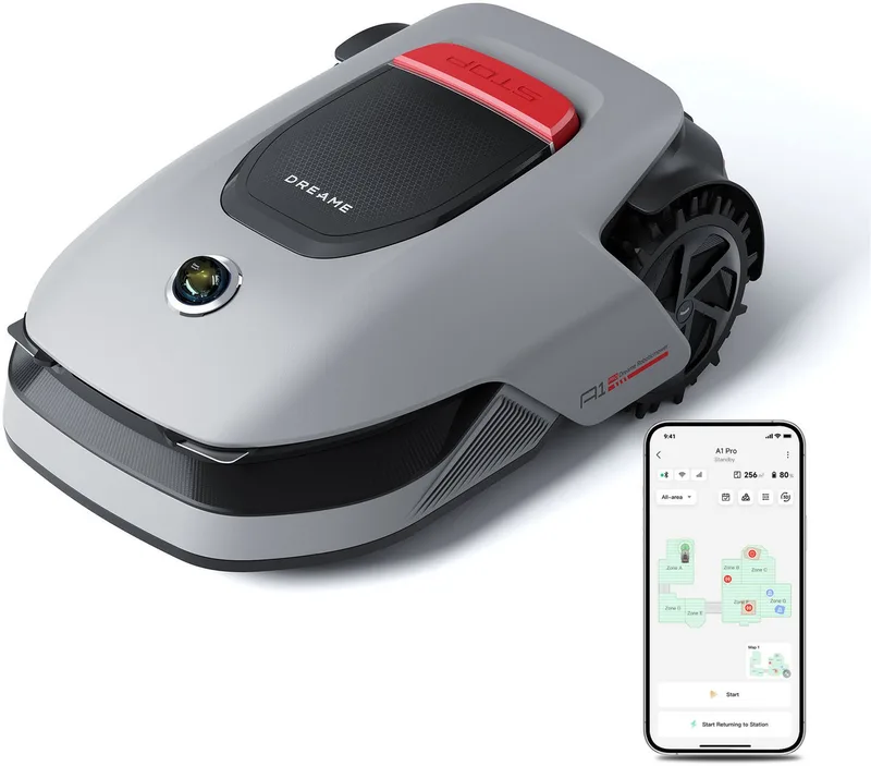 Rasenmähroboter Mower A1 Pro, bis 2000 m² Rasenfläche, (Set), präzise Navigation, U-förmige Mähstrategie, duales Kartenmanagement by Dreame in Black – product photo