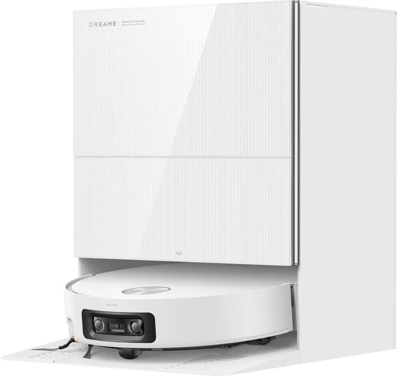 Robotstofzuiger X60 Pro Ultra Complete | 42.000 Pa | Uitschuifbare arm tot 18 cm | Zelfreinigende dweil | Automatisch legen & bijvullen | Hoeken & muurranden | Huisdieren | AI navigatie | Obstakelherkenning | Allergie | Anti-klit van Dreame in Wit – productfoto