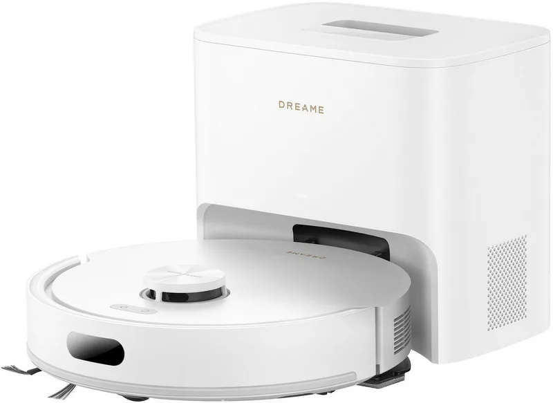 Saugroboter D20 Air Plus, 650 W, mit Beutel, 20.000 Pa, Absaugstation, Anit-Haarverhedderung, Wischfunktion van Dreame in Wit – productfoto