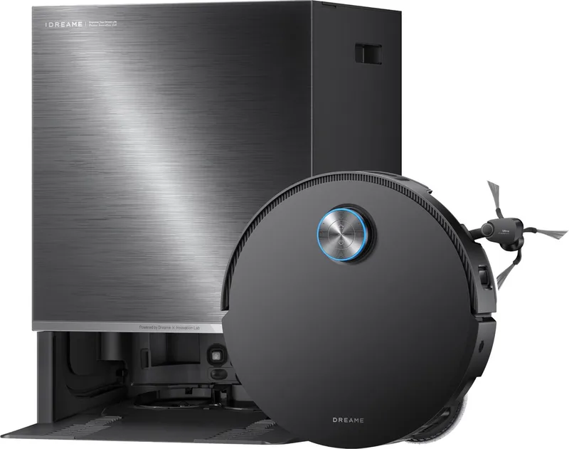 X60 Pro Ultra Matrix Robotstofzuiger met Dweilwisseltechnologie – Zelfreinigend Dweilstation – 42.000 Pa Zuigkracht – Dubbele Camera Obstakelherkenning från Dreame i Svart – produktbild