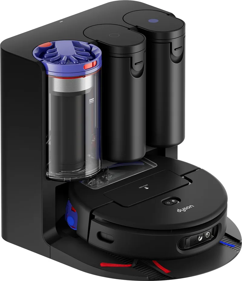 Spot+Scrub AI - Robotstofzuiger met Dweilfunctie - Dweilrobot - AI Vlekdetectie en Automatisch Leegstation de Dyson en Noir – photo produit