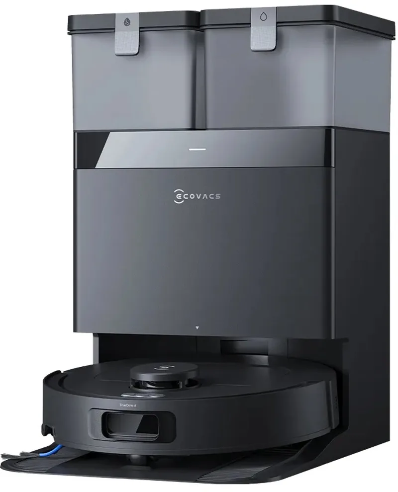 DEEBOT T30C Gen 2 - Stofzuig en dweilrobot - 25.000 Pa zuigkracht- Zelfreinigende Robotstofzuiger met Warmwater – Dweilsysteem - Automatisch Leegstation - Geschikt voor dierenharen by Ecovacs in Black – product photo