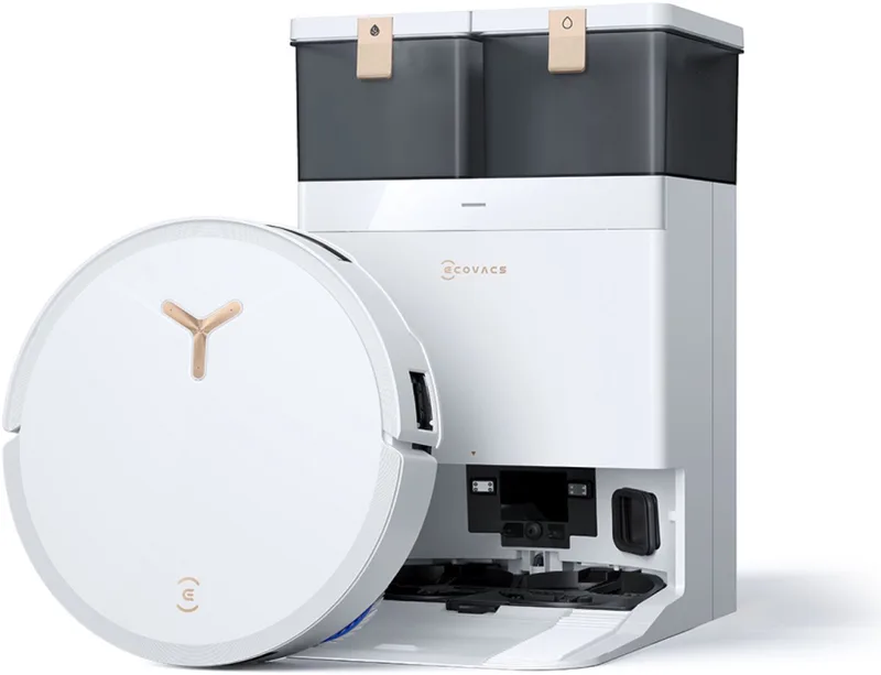 DEEBOT T50 MAX PRO OMNI Aspirateur robot laveur avec station de vidage automatique - Blanc de Ecovacs en Blanc – photo produit