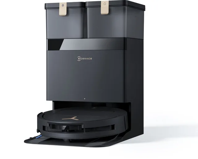 DEEBOT T50 Pro OMNI BLACK GEN 3 - TruEdge 2.0 Adaptive Edge Cleaning - 25000Pa Powerful Suction - ZeroTangle 3.0 Anti-tangle Technology - Auto-lift Mopping en tapijt schoonmaak strategie - AI Instant Re-mop - TrueMapping 2.0