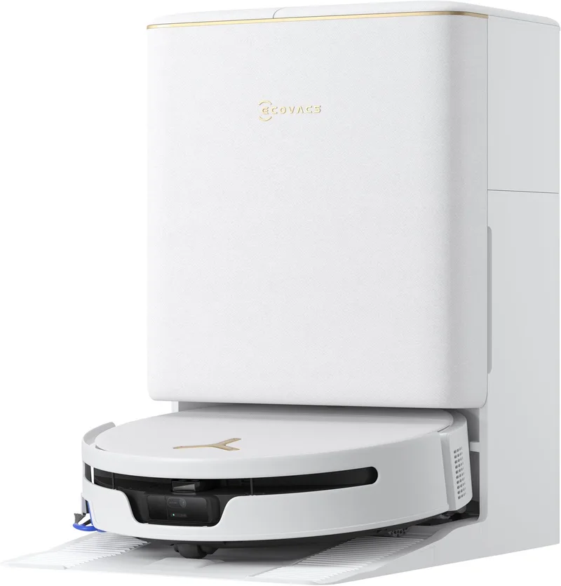 DEEBOT T90S OMNI EU - Stofzuig en dweilrobot - 30.000 Pa zuigkracht 16,45 L/S BLAST - Zelfreinigende Robotstofzuiger met Warmwater – Dweilsysteem - Automatisch Leegstation - Geschikt voor dierenharen de Ecovacs en Blanc – photo produit