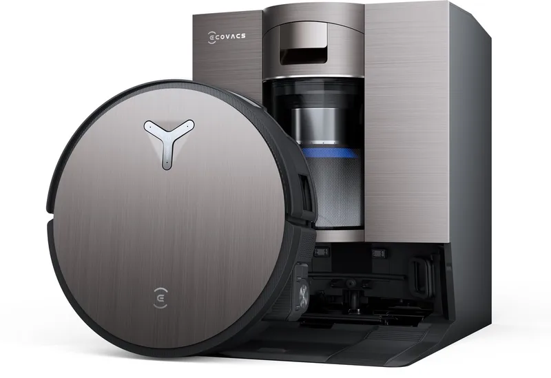DEEBOT X11 Omnicyclone EU - Robotstofzuiger - Dweil functie - 19.500 Pa zuigkracht- Zelfreinigende Robotstofzuiger met Warmwater – Dweilsysteem - Automatisch Leegstation - Geschikt voor dierenharen van Ecovacs in Zwart – productfoto